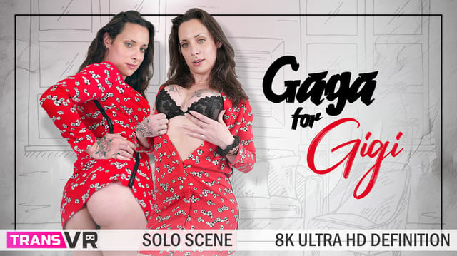 Gigi Ravine performs a solo anal scene in a VR POV format with 4K resolution and 60 FPS playback.
