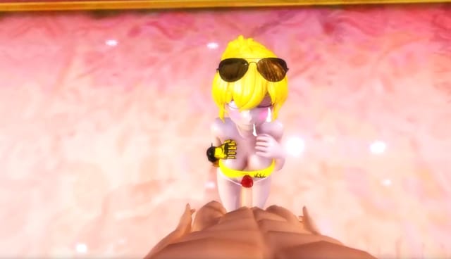 Yang performs a facial blowjob in 4K VR POV with 180 degree view from Lewd FRAGGY
