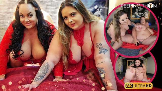 Brunette models Bella Binks and JJ Jewel perform JOI in a 4K VR POV scene by Peeping Thom