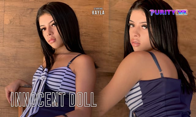 Kayla Castro performs a POV blowjob in Brazilian style for PurityVR Premium 4K adult VR video titled Innocent Doll