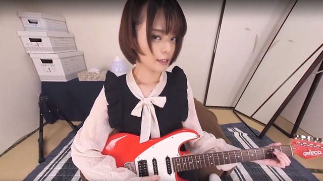 Runa Tsukino in a solo POV VR scene, displaying sadness in 4K 60fps production by ChinChinVR.