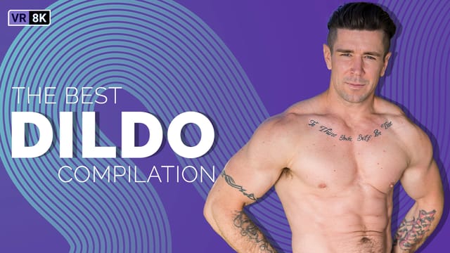Compilation of gay men using dildos in 4K 180 degree VR footage captured at 60 FPS for immersive viewing.