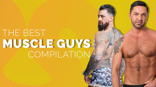 Compilation of muscular gay men performing in 4K VR footage with 60 FPS premium production quality and no specific models listed