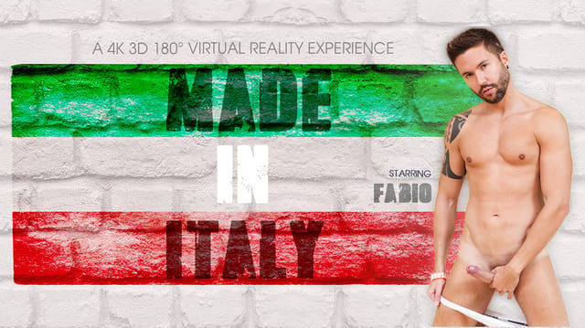 Fabio Manoni performs a solo POV scene in VRB Gay production with 60fps premium quality and bear aesthetic.
