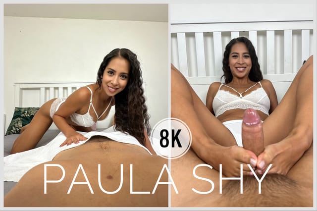 Paula Shy performs a sexual massage with footjob and blowjob in a POV VR 60 FPS premium scene