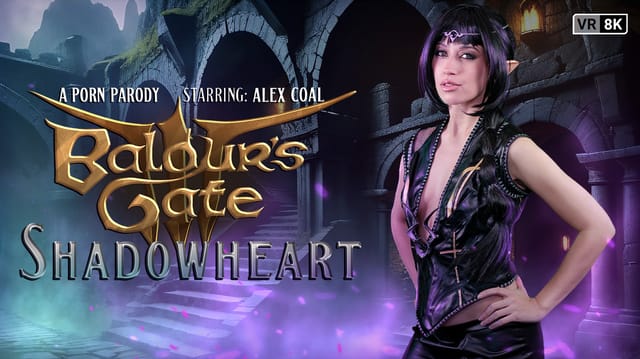 Alex Coal in Shadowheart cosplay performs a POV blowjob in 4K VR production