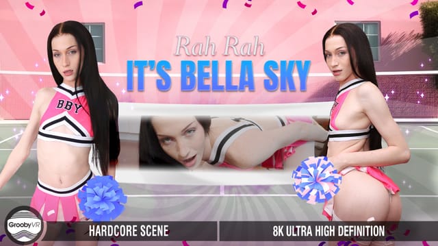 Bella Sky performs anal and oral acts in a 4K VR POV scene produced by GroobyVR