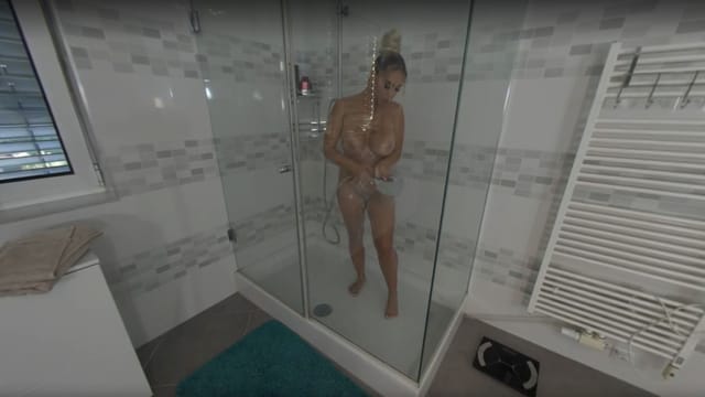 Voyeur Perky Oiled Up Tits in Shower Cassandra RealStoryVR — photo 7