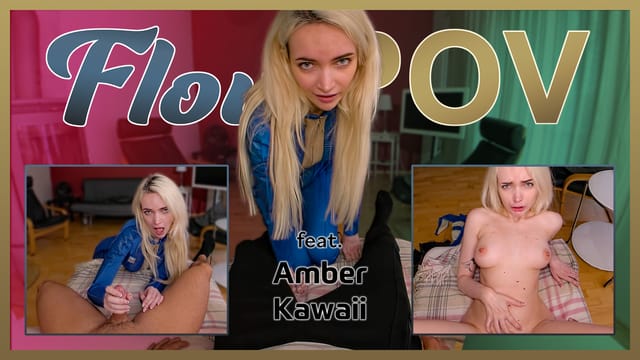 Amber Kawaii performs a detailed POV inspection in a VR video featuring 4K 60fps and 180 degree passthrough views by FlowPOV