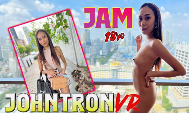 VR POV of model JAM performing oral sex on camera in 4K resolution