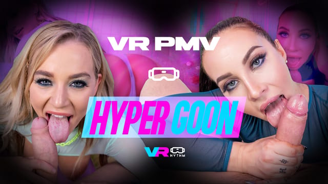 POV VR compilation showing a hyper goon performing oral sex in 4K resolution with 60 frames per second
