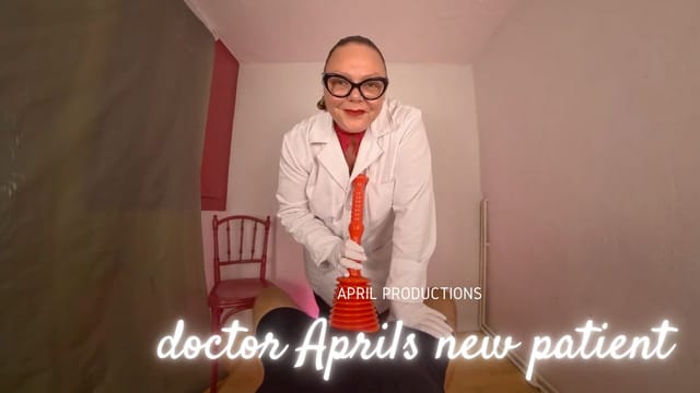 Mistress April dominates a patient in a 4K VR POV scene filmed at 60 frames per second by April Movie Productions