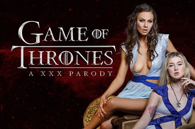 Misha Cross and Tina Kay in Game of Thrones cosplay perform 69 and POV action in a VR production.