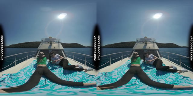 Josie And Matty Sunbathing Nude On Yacht In The Adriatic Sea VRgoddess — photo 5