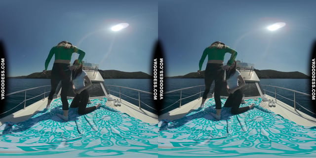 Josie And Matty Sunbathing Nude On Yacht In The Adriatic Sea VRgoddess — photo 6
