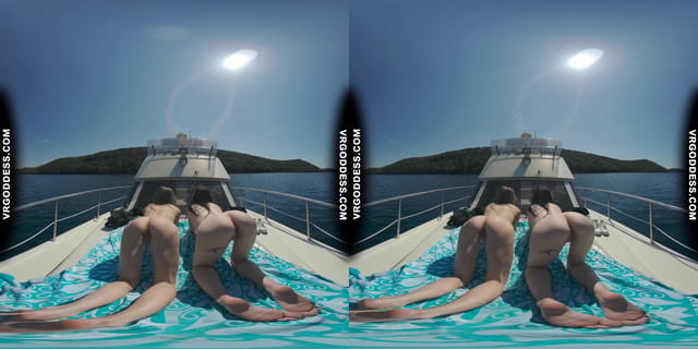 Josie And Matty Sunbathing Nude On Yacht In The Adriatic Sea VRgoddess — photo 10