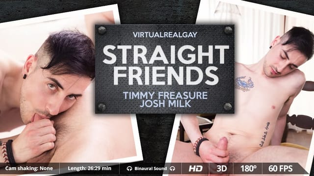 Josh Milk and Timmy Treasure in a gay anal POV scene from VirtualRealGay, filmed in 60 FPS VR with premium quality.