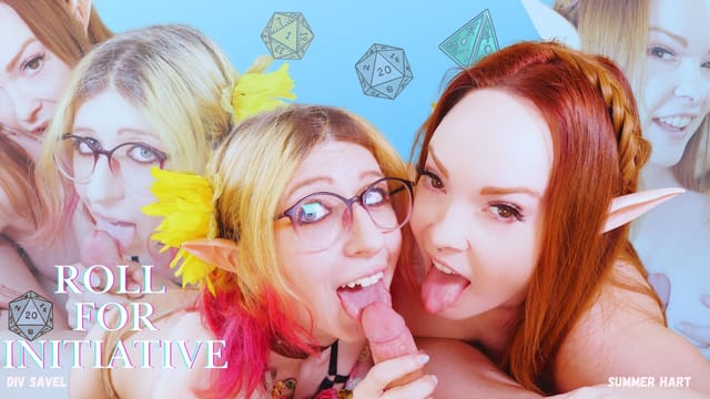 Div Savel and Summer Hart perform group sex and blowjobs in a POV VR scene filmed at 60 frames per second for Summer Hart Studios.