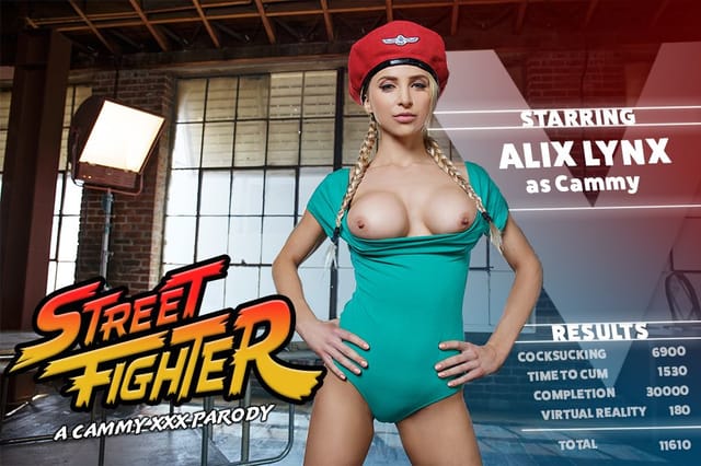 Alix Lynx as Cammy performs a POV blowjob in 4K VR cosplay