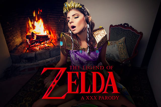 Gina Gerson in cosplay performs a POV blowjob in a video game setting with 60 FPS VR passthrough
