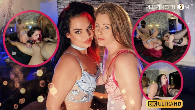 Cheri Pi and Ava perform group sex and blowjob in a POV VR scene filmed in 4K resolution for Second Party New Girls First Time Swinging.