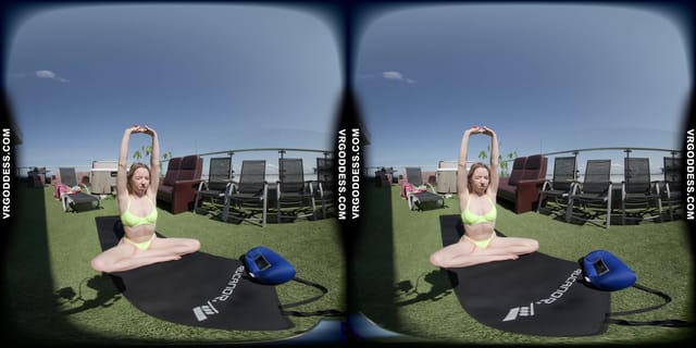 Kitty Kate Nude Yoga Afternoon On A Sunny Windy Day VRgoddess — photo 1