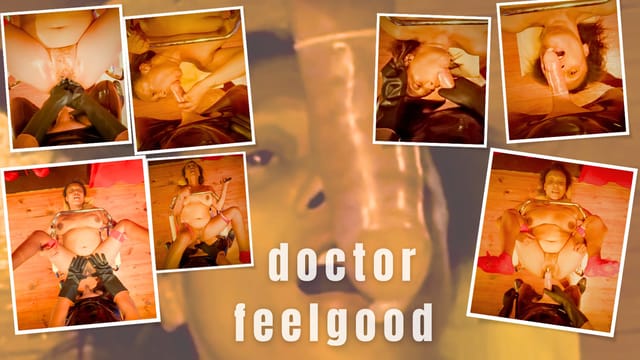 Mistress April performs a blowjob on Ares during a POV doctor roleplay scene in 4K VR quality.