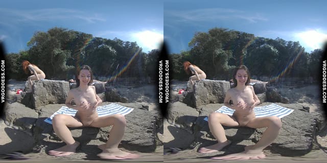 Rebeka Ruby Risky Nude Beach Dildo Masturbating On Vacation Nude Girls Background VRgoddess — photo 8