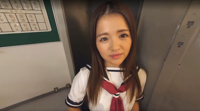 Brunette model Yui Nagase teases in a JAV VR POV scene with 4K resolution and 60 FPS smoothness.