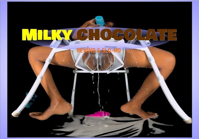 Chocolate Bae performs solo in a bathroom setting, filmed in 4K passthrough VR with a first-person perspective viewpoint.
