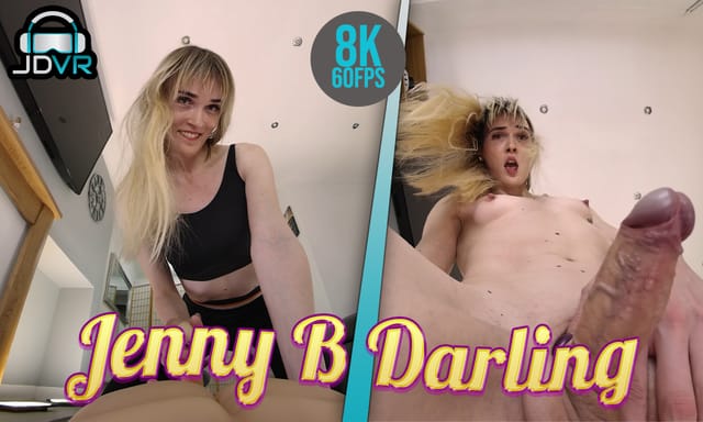 Jenny B Darling performs solo facesitting and masturbation in a 4K 180 degree VR scene produced by JimmyDraws
