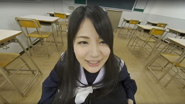 Aoi Mizutani performs a POV blowjob in a school setting during this 4K JAV VR video by FS.Knights Visual