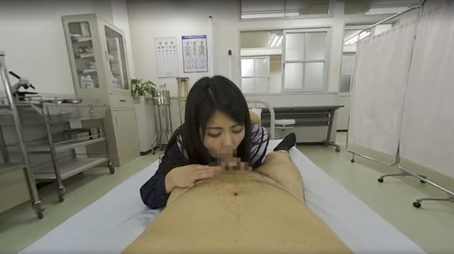 Brunette Aoi Mizutani in a school setting performs oral sex in a 4K VR POV scene filmed at 60 frames per second.
