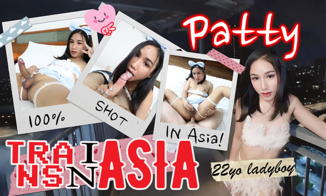 Petty ladyboy performs anal and blowjob cosplay in a 4K VR POV scene by TRANSinAsia