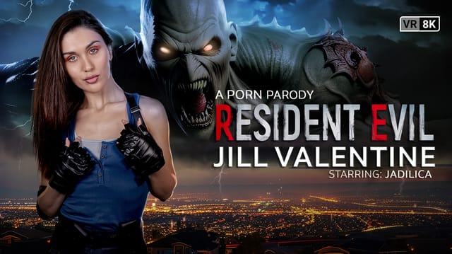 Jadilica cosplays as Jill Valentine in a Resident Evil parody filmed in 4K VR POV with 60 FPS quality.