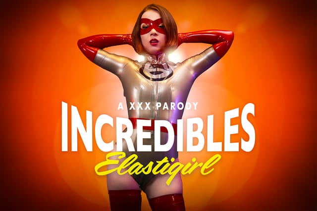 Lottie Magne as Elastigirl performs a POV blowjob in a Russian cosplay setting, featuring 60 FPS VR passthrough visuals.