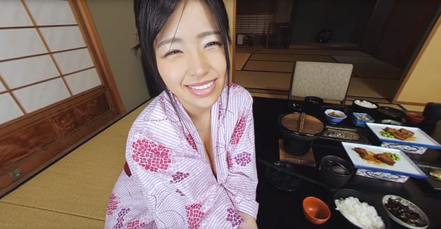 Rika Tsubaki performs oral and intercourse in a VR POV scene with 60 frames per second rendered in 4K resolution
