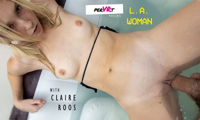 Claire Roos performs oral sex outdoors in a non-POV 4K VR video by perVRt