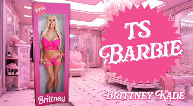 Brittney Kade as TSBarbie in a 3D VR anal scene with big tits, filmed in 4K 180 degrees by TSVirtualLovers