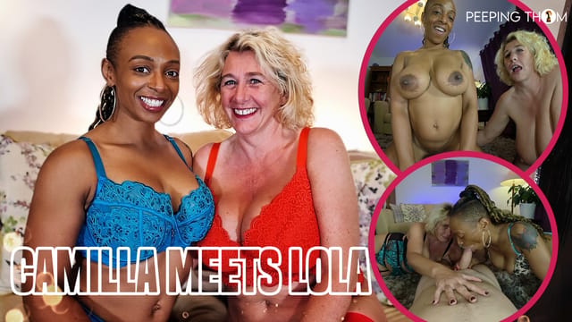 Camilla Creampie and Lola Marie perform group sex in a POV scene with 4K resolution and 60 FPS.