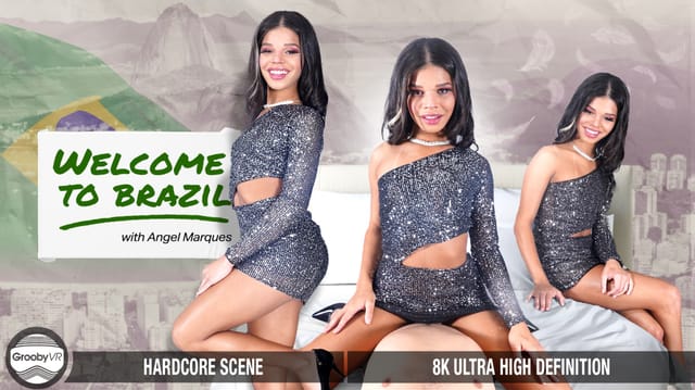 Angel Marques performs anal sex in a POV Brazilian setting for GroobyVR 4K premium VR content