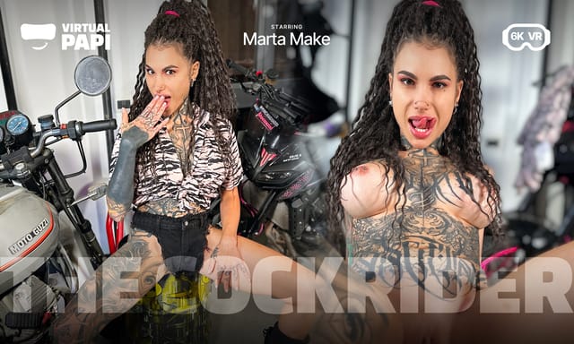 Marta Make performs a POV blowjob in a 4K VR scene with big tits, featuring 60 FPS premium production.