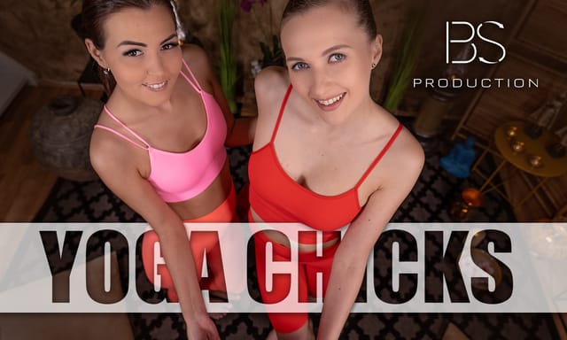 Stacy Cruz and Cindy Shine perform yoga while giving a POV blowjob in this 60 FPS VR video by BS-Production.