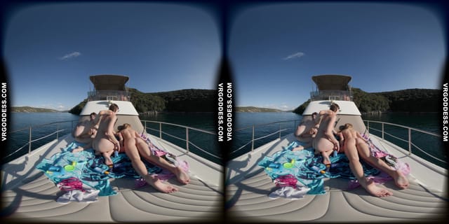 Kristina Emmux And Rebeka Ruby Get Naked On A Yacht Playing With Bubbles VRgoddess — photo 4