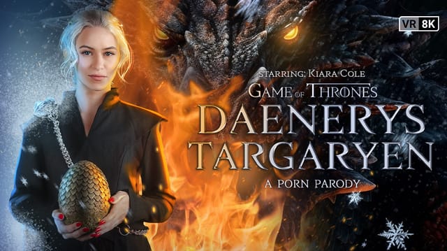 Kiara Cole as Daenerys Targaryen gives a POV blowjob in cosplay for VR Conk 60 FPS adult VR content