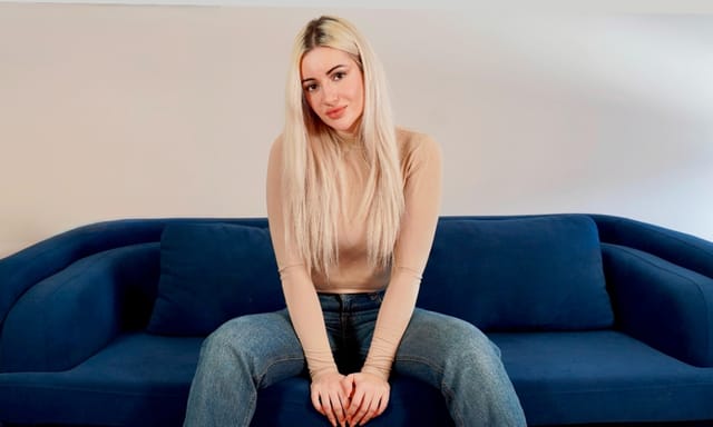 Vermilion performs a solo POV scene in 4K VR with big breasts, filmed at 50 FPS by Bliss VR.