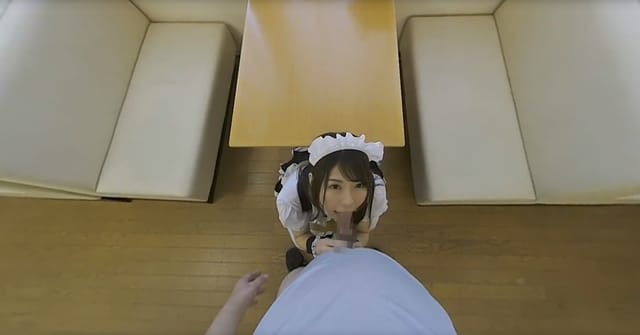 Rena Aoi performs a blowjob in a restaurant setting during this 4K VR POV video by FS.Knights Visual.
