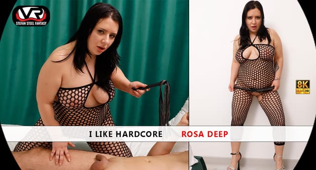 Brunette Rosa Deep performs oral sex in a POV VR scene with 4K resolution and 60 FPS from Stefan Steel Fantasy
