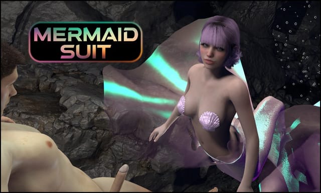 3D CGI model wearing a mermaid suit performs a POV blowjob in a VirtualPassionVR 180 degree 4K 60 FPS production