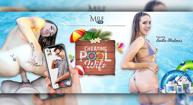 Sadie Holmes performs a blowjob outdoors in this 4K POV VR video by MILFVR featuring digitally remastered quality.
